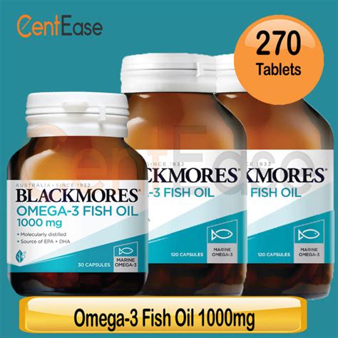 Blackmores Omega 3 Fish Oil 1000mg 2 X 120s 30s Supplement Capsules