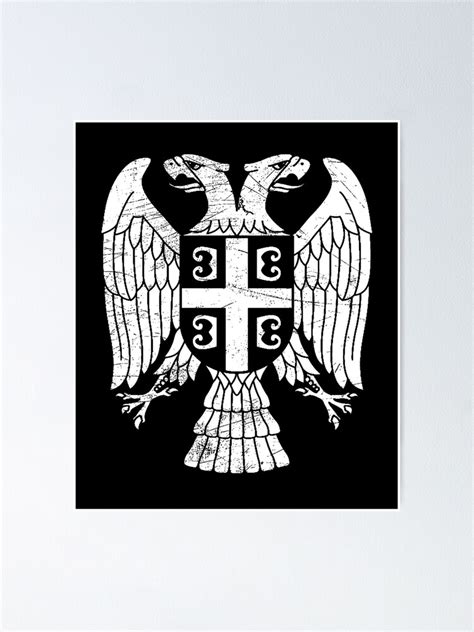 Serbia Eagle Coat Of Arms Poster For Sale By Mila Redbubble