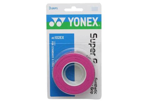 Yonex Ac102ex Super Grap Badminton Overgrip 3 Pack Pink