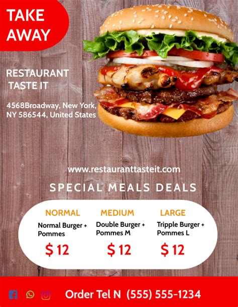 Fast Food Flyer Template Postermywall