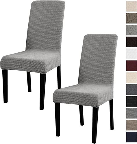 Mosayt 100 Waterproof Dining Room Chair Covers Set Of 2 Super Fit Stretch Jacquard