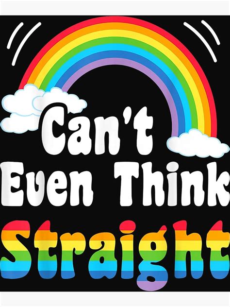 Póster Ni siquiera puedo pensar heterosexual Orgullo gay LGBT de HaimaHikaran Redbubble