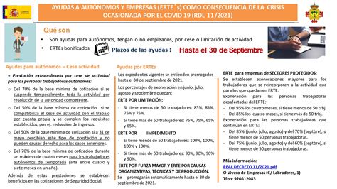 Aprobada la prórroga de los ERTE hasta el 30 de septiembre Vivero