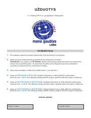 Geografijos Olimpiados Mano Gaublys Klausimai Atsakymai Pdf