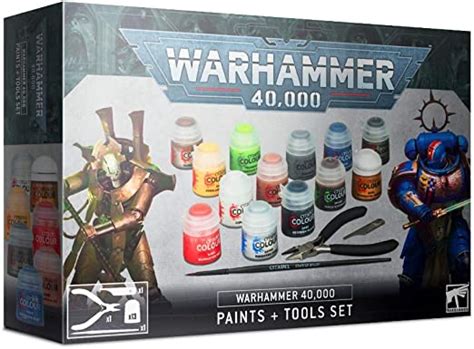 Amazon.com: Games Workshop Warhammer 40,000 Paints and Tools Set Box ...