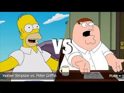 Peter Griffin And Homer Simpson Fighting