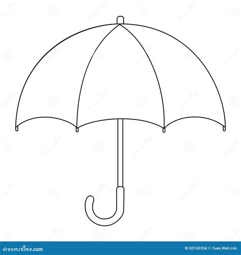 Illustration of Isolated Umbrella Cartoon Drawing Stock Vector ...