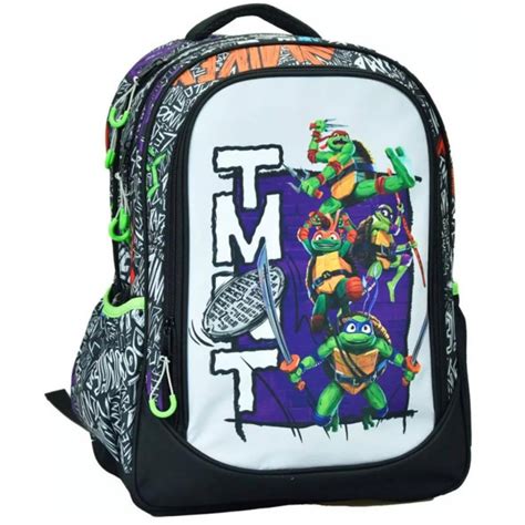 Mochila Escolar Tartarugas Ninja TMNT 45cm Loja da Criança