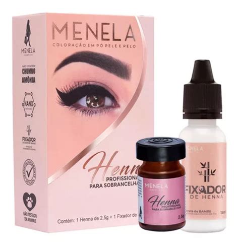 Henna Para Cejas Menela Nanotechnology Gramos Color Marr N Oscuro