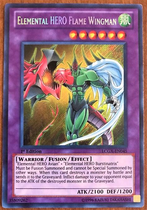 Yugioh Elemental Hero Flame Wingman Lcgx En045 Secret 24800 En