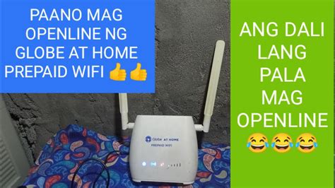 PAANO MAG OPENLINE GLOBE AT HOME PREPAID WIFI GAMIT ANG CELLPHONE Bob