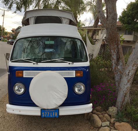 Vw Bus Riviera Camper Blue White Classic Volkswagen Bus