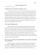 Aseptic Technique Lab Questions 1 .pdf - Rosales 1 Aseptic Technique ... 