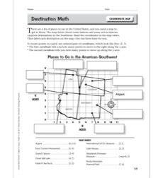 Destination Math Coordinate Map Instant Math Practice Page For