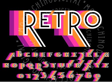 70s Font Svg Retro Alphabet SVG Retro Numbersretro Party - Etsy