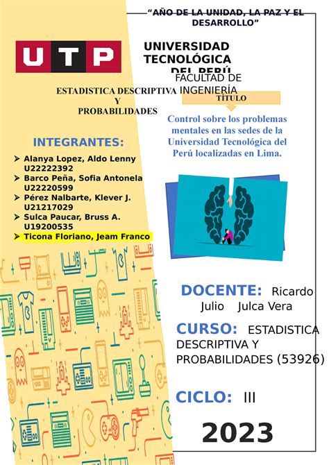 Avance Del Proyecto De Estadistica Grupo Ndice N Universidad