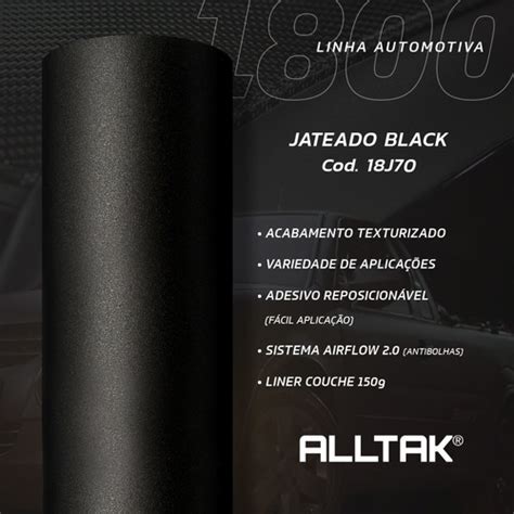 Adesivo Alltak Jateado Preto Fosco Airflow Alltak 2mx1 38