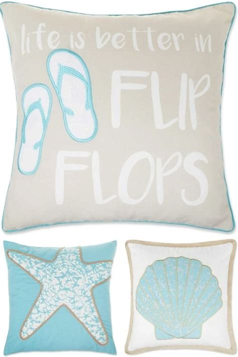 Coastal And Beach Theme Throw Pillow Covers