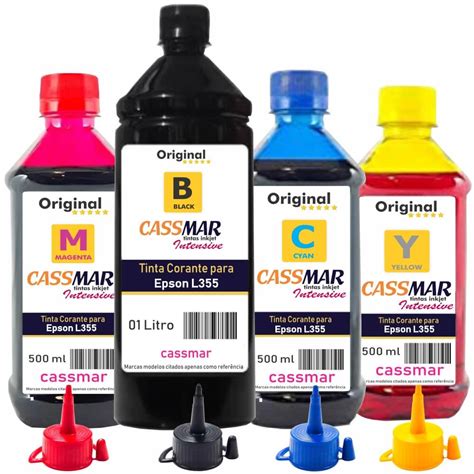 Kit Tinta Epson L Eco Cassmar Bk Ml Coloridas Ml