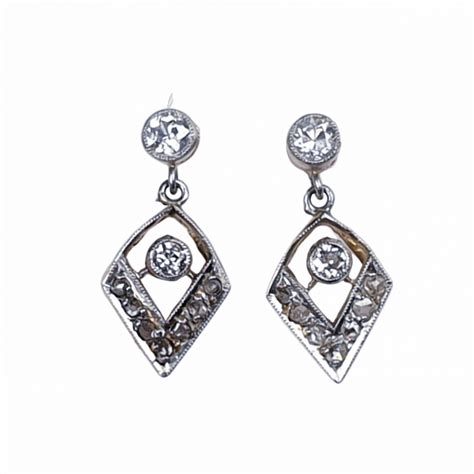 Antique diamond drop earrings | DB Gems