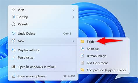 How To Create A Folder On Desktop In Windows 11