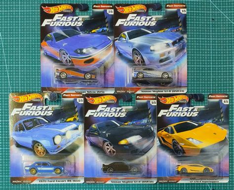 Hot Wheels Premium Fast Furious Fast Imports Skyline R Silvia S Monalisa Hobbies Toys