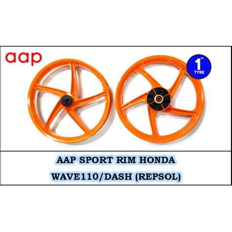 Aap Sport Rim Honda Wave Dash Repsol With Bearings Hub Rubbers