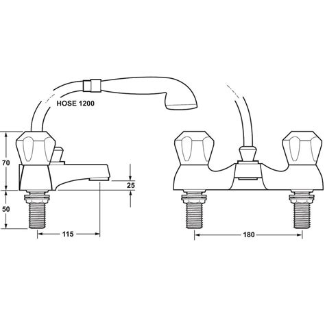 Deva VR106 Vitality Deck Mounted Bath Shower Mixer SNH Tradecentre VR106