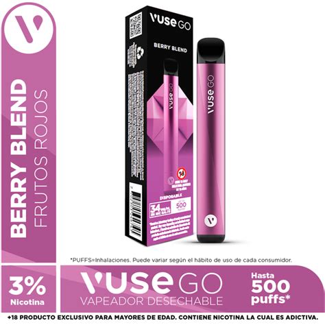 Vuse Go Vapeador Desechable 500 Puff Berry Blend Precio Rappi