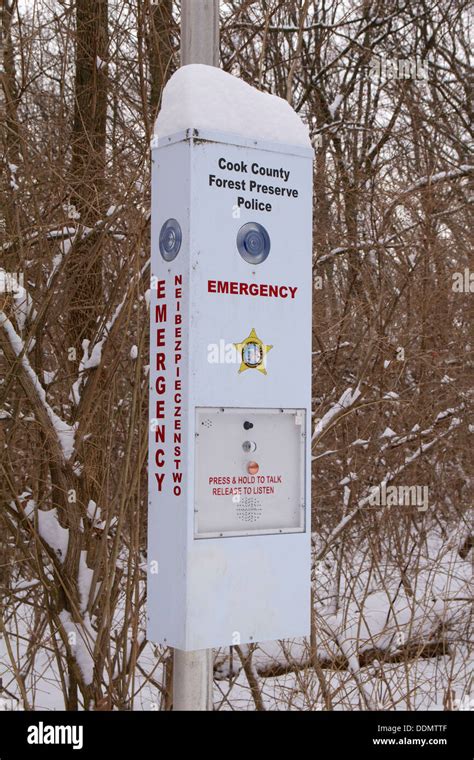 Cook County Forest Preserve Police Emergency Call Box Country Lane