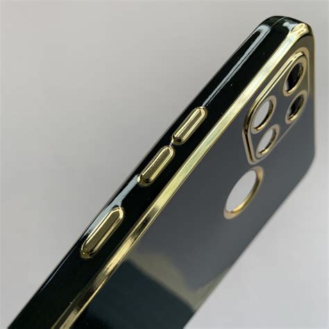 Купить Чехол для Realme C25Y глянцевый с золотой окантовкой чехол на ...