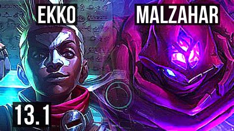 EKKO Vs MALZAHAR MID 7 0 10 2 3M Mastery 900 Games Godlike