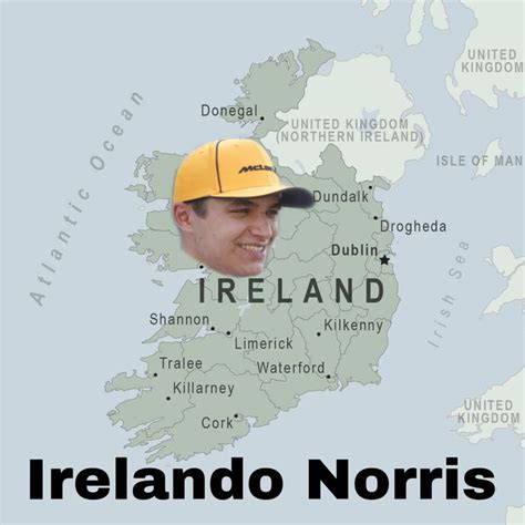 A Man In A Yellow Hat Is Smiling And Looking At The Map Of Ireland With