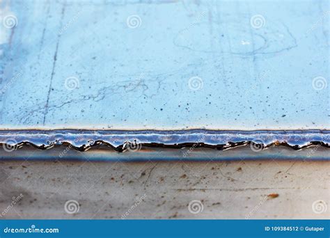 Texture Welding Seam On Steel Sheets Stock Photo Image Of Industry