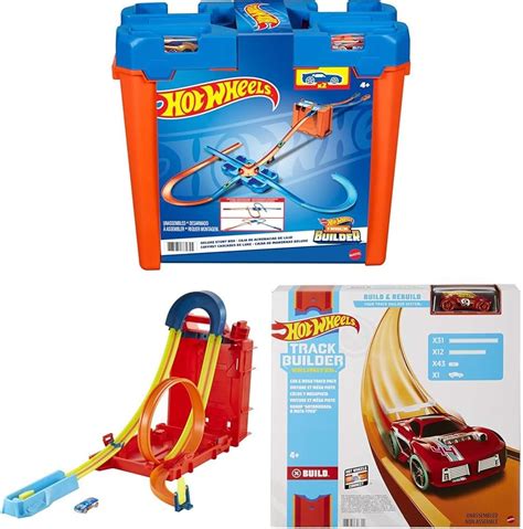 Amazon Hot Wheels Track Builder Deluxe Stunt Box With Component Parts Toy Car Ft