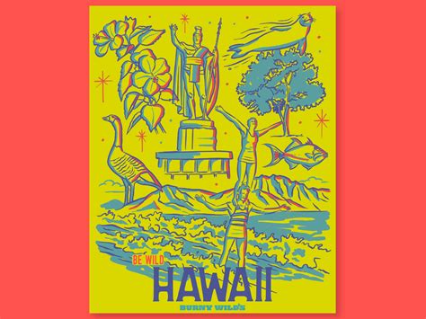 Hawaii State Poster - Digital Download - Burny Wild's