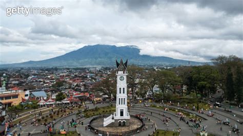 Aerial View Of Jam Gadang A Historical And Most Famous Landmark In