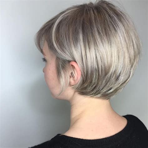 Collection Of Two Tone Stacked Pixie Bob Haircuts