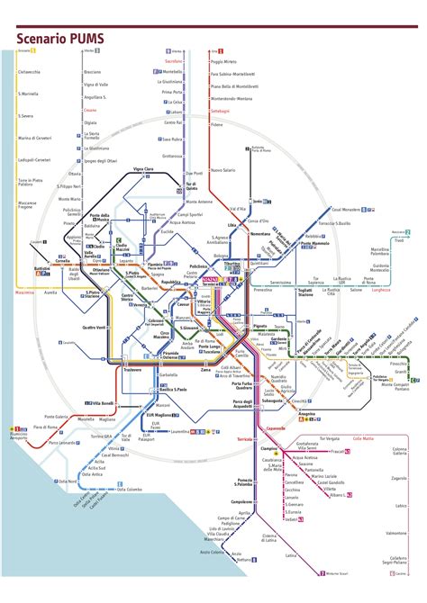 Pums Ecco La Nuova Rete Delle Metropolitane Comitato Metro X Roma