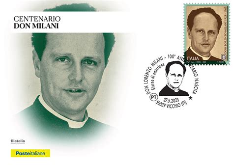 Cartolina Filatelica Italia Nuova Don Lorenzo Milani