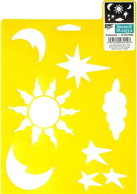 Delta Creative Stencil Mania Stencil 7 By 10 Inch 970140710 Celestial