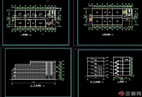 多层教学楼建筑cad方案图