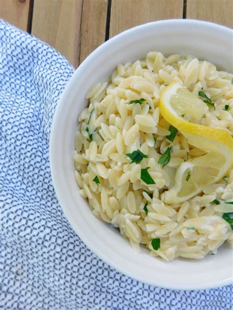 Easy Parmesan Lemon Orzo Blue Cheese Bungalow Recipe Lemon Orzo Seafood Recipes Seafood