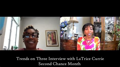 Trends On Three Interview With Latrice Currie Second Chance Month