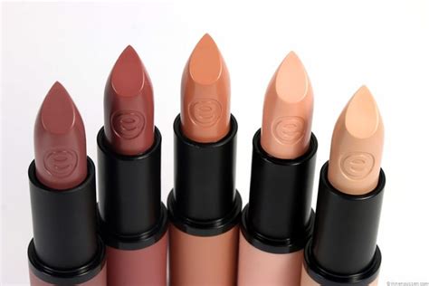 Review Swatches Essence Long Lasting Lippenstift Nude Lip Colors Lips Lipstick