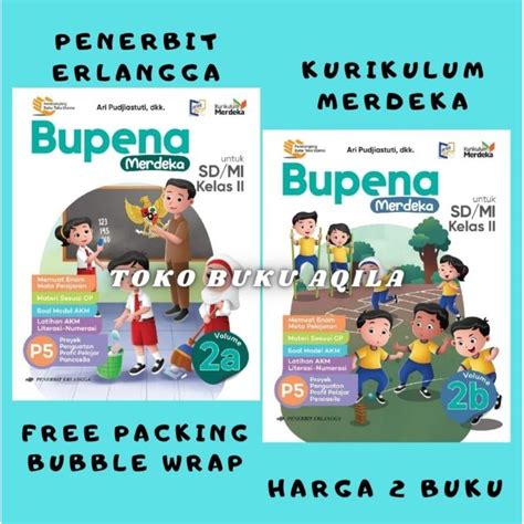 Jual Paket Bupena Merdeka Volume 2a And 2b Kelas 2 Sdmi Erlangga