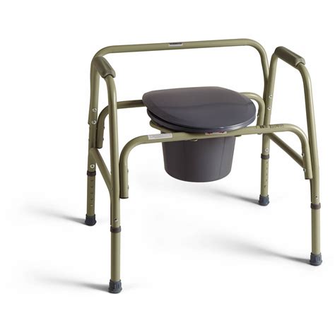 Medline Heavy Duty Steel Extra Wide Bariatric Bedside Commode