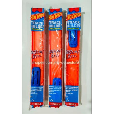 Original Hot Wheels Track Builder Unlimited Straight Track Asst 90cm 3ft Gld47 Shopee Malaysia