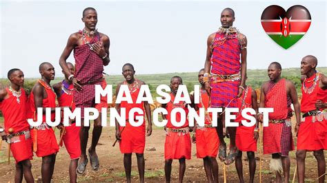 Maasai Dancing And Jumping Contest Traditional Kenyan Music And