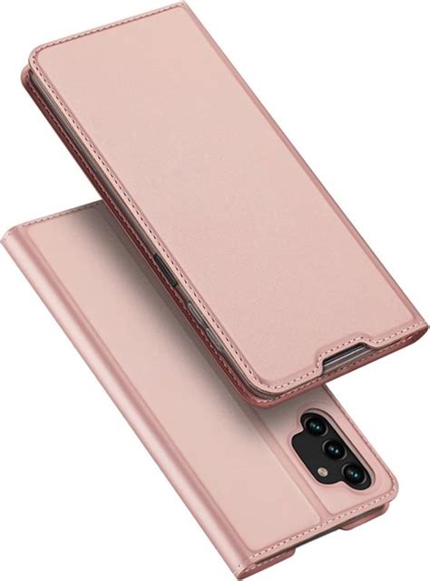 Dux Ducis Slim Bookcase Hoes Samsung Galaxy A13 4G Rose Goud